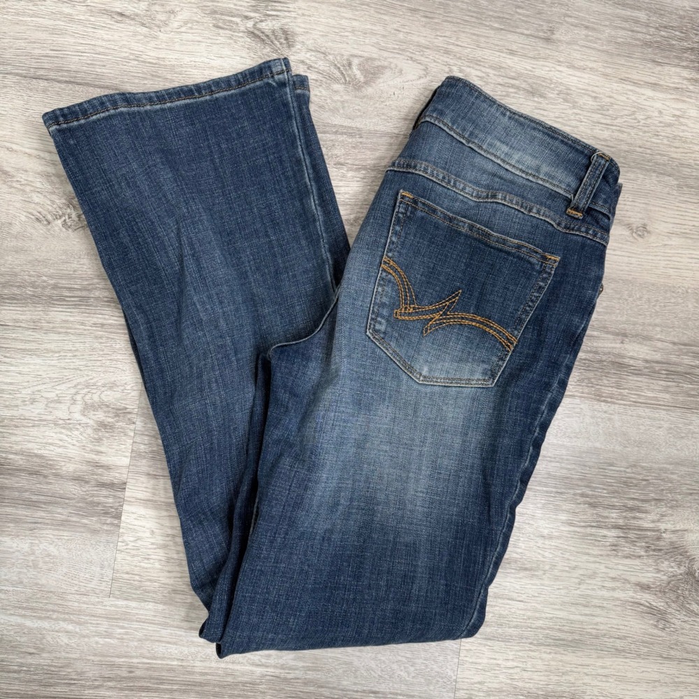 Wrangler Womens‎ Boot Cut Jeans Blue Denim Stretch Comfort Size 9 30